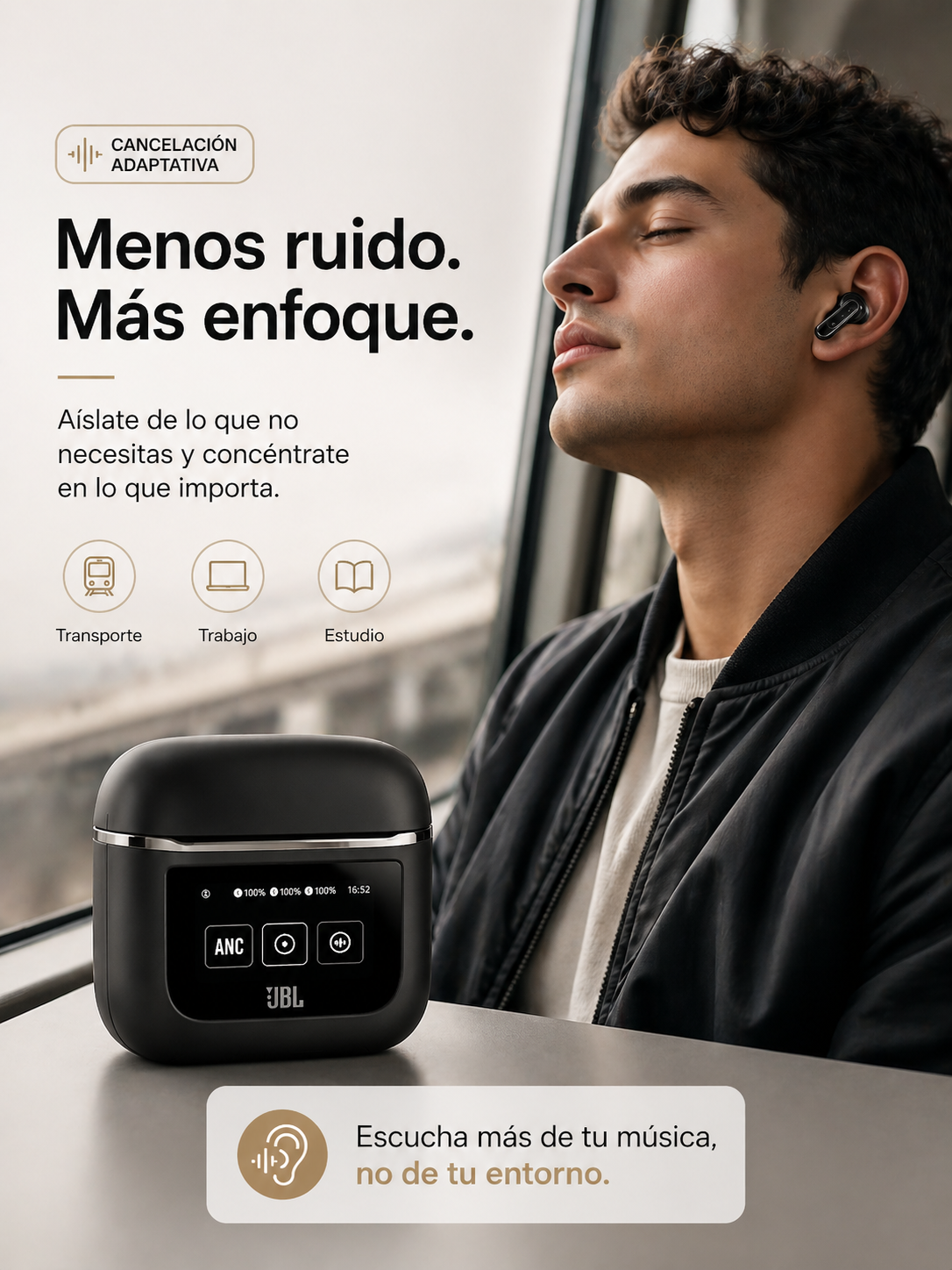 Auriculares  JBL Tour Pro 2 - Escucha todo, Controla todo, Sin sacar tu celular.