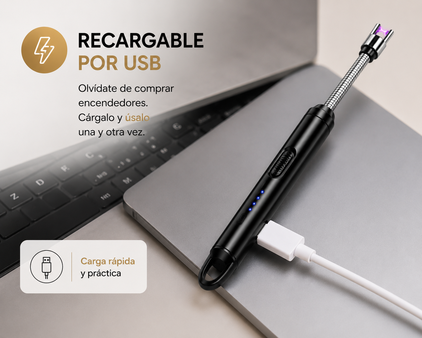 PlasmaFlex™ - Enciende Todo al Instante, Sin Gas y Sin Riesgos.