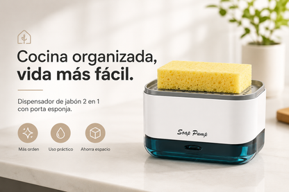 Dispensador De Jabon SINKORA - Todo lo que necesitas para lavar, en un solo lugar