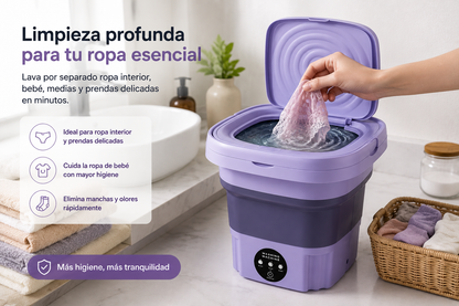 MiniClean - Lava tu ropa esencial en minutos, estés donde estés.
