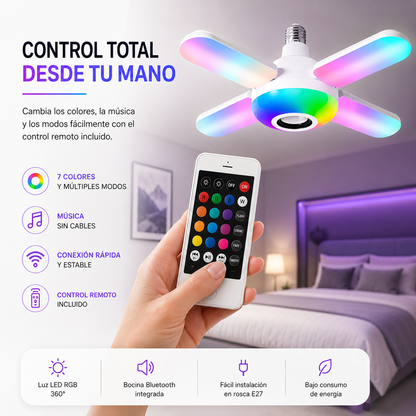 VibraLight - Convierte cualquier espacio en una experiencia de luz y música en segundos.