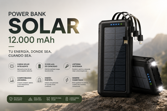 PowerGo Solar - Nunca vuelvas a quedarte sin batería cuando más la necesitas.