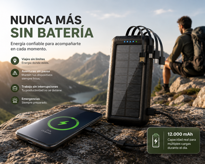 PowerGo Solar - Nunca vuelvas a quedarte sin batería cuando más la necesitas.